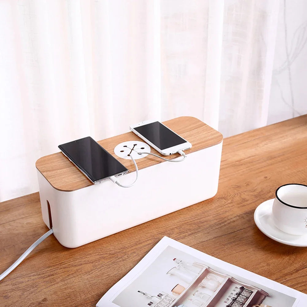 Deskte Skjul Solid-Top Cable Box — Deskte Modern Desks & Workspace Accessories — view 2