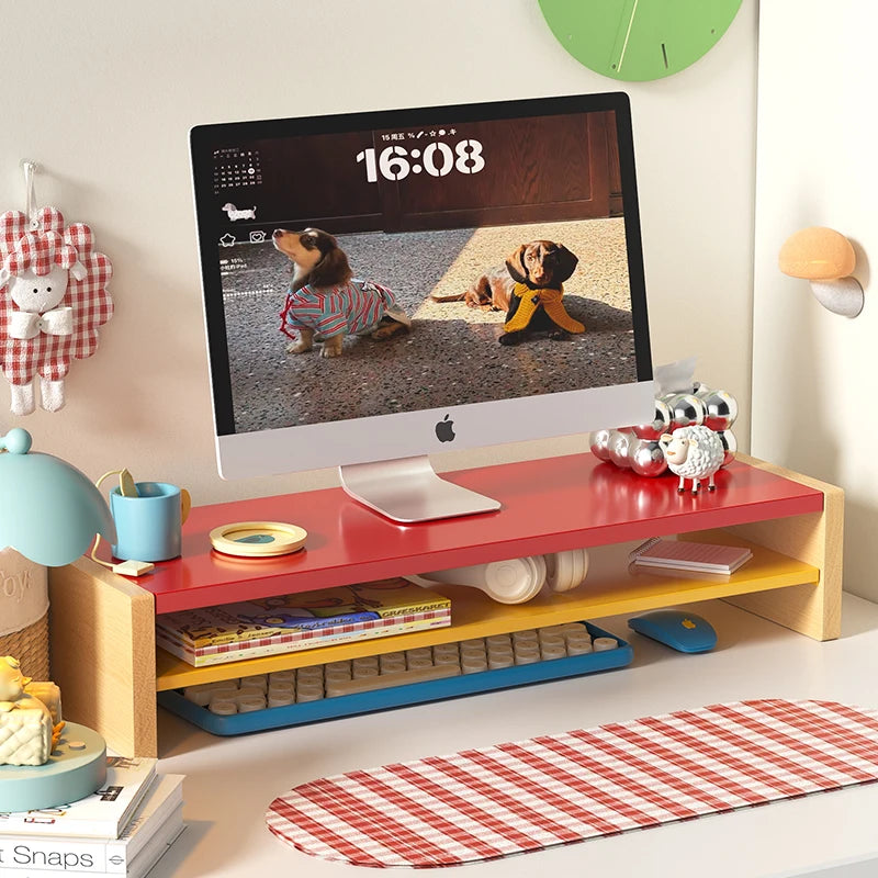 Deskte Stal Steel-and-Oak Riser — Deskte Modern Desks & Workspace Accessories