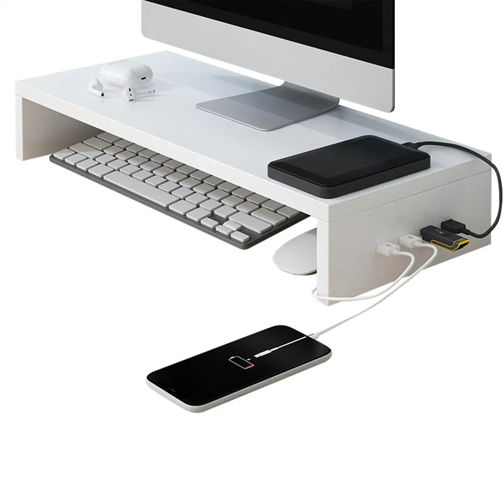Deskte Port 4-USB Monitor Riser — Deskte Modern Desks & Workspace Accessories
