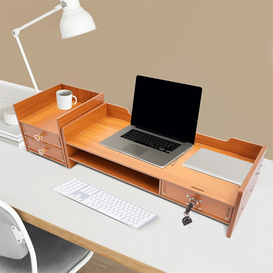 Deskte Skuff Two-Drawer Monitor Riser — Deskte Modern Desks & Workspace Accessories — view 2