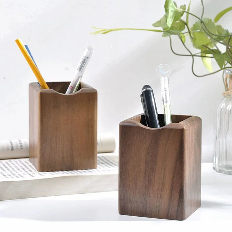Deskte Stubbe Solid Walnut Pen Block — Deskte Modern Desks & Workspace Accessories — view 2
