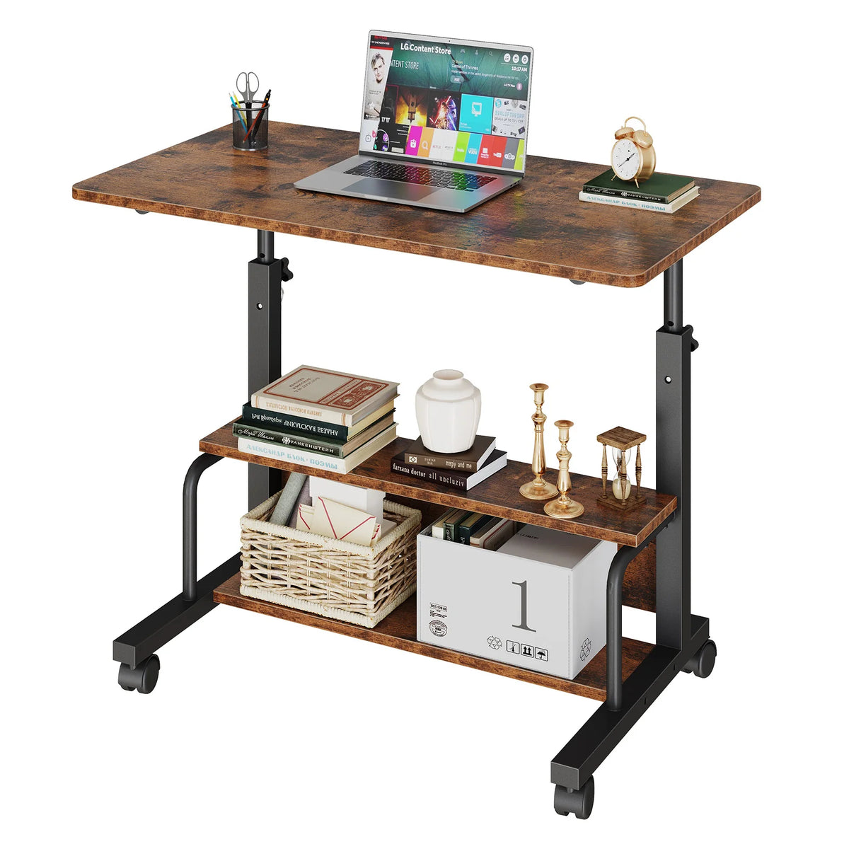 Deskte Lyft Mobile Sit-Stand Desk — Deskte Modern Desks & Workspace Accessories — view 3