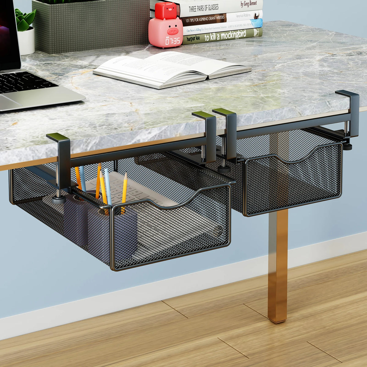 Deskte Sklie Slide-Out Under-Desk Drawer — Deskte Modern Desks & Workspace Accessories — view 2