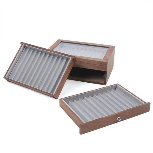Deskte Arkiv 34-Slot Walnut Pen Cabinet — Deskte Modern Desks & Workspace Accessories