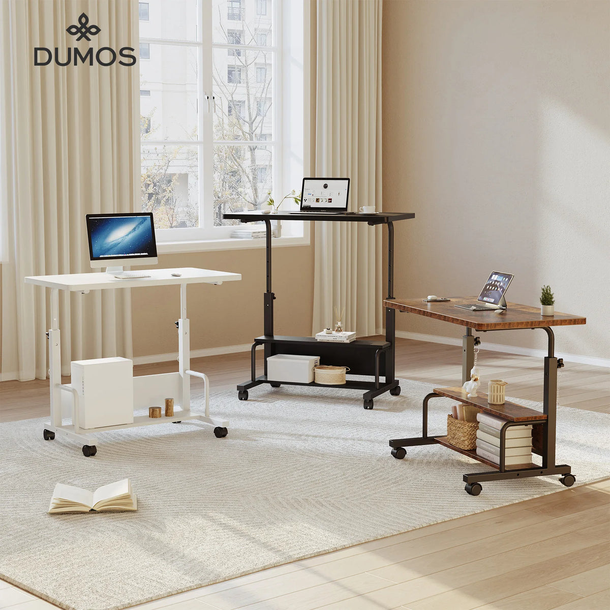 Deskte Lyft Mobile Sit-Stand Desk — Deskte Modern Desks & Workspace Accessories — view 2