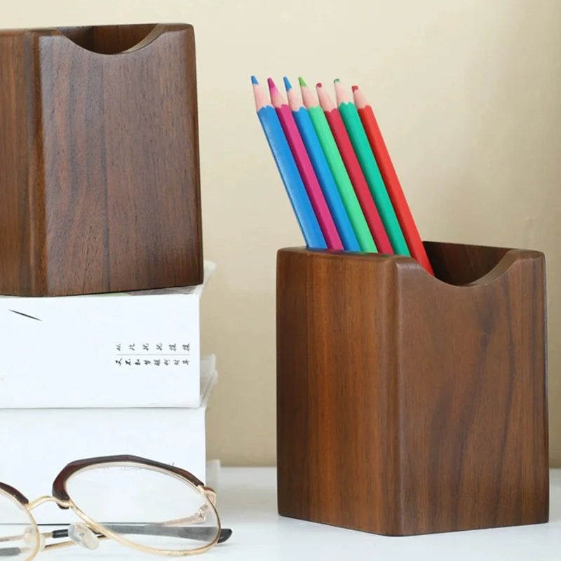 Deskte Stubbe Solid Walnut Pen Block — Deskte Modern Desks & Workspace Accessories — view 3