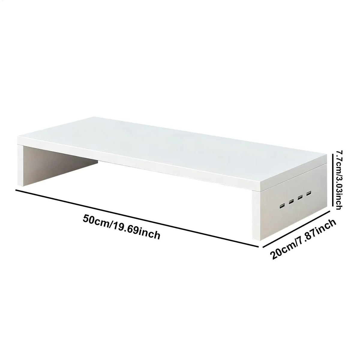 Deskte Port 4-USB Monitor Riser — Deskte Modern Desks & Workspace Accessories — view 3