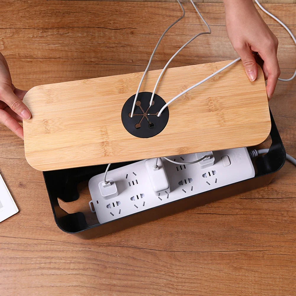 Deskte Skjul Solid-Top Cable Box — Deskte Modern Desks & Workspace Accessories
