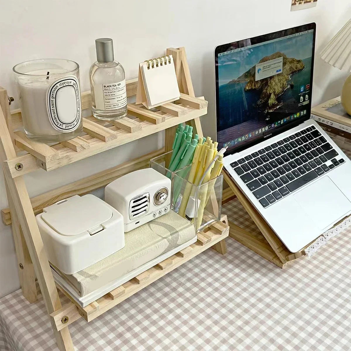 Deskte Brett Folding Two-Tier Shelf — Deskte Modern Desks & Workspace Accessories — view 5