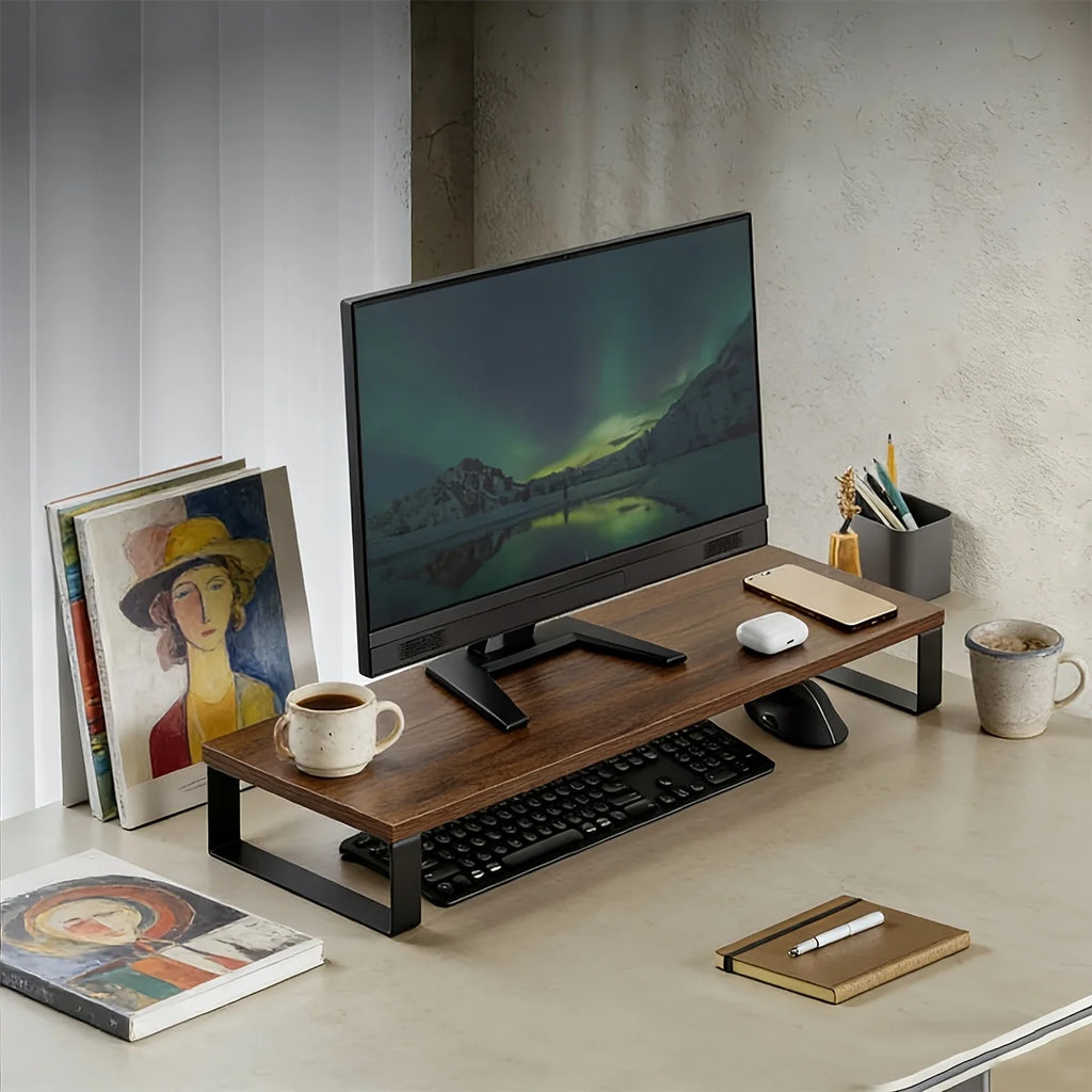 Deskte Verk Oak-and-Steel Riser — Deskte Modern Desks & Workspace Accessories — view 6