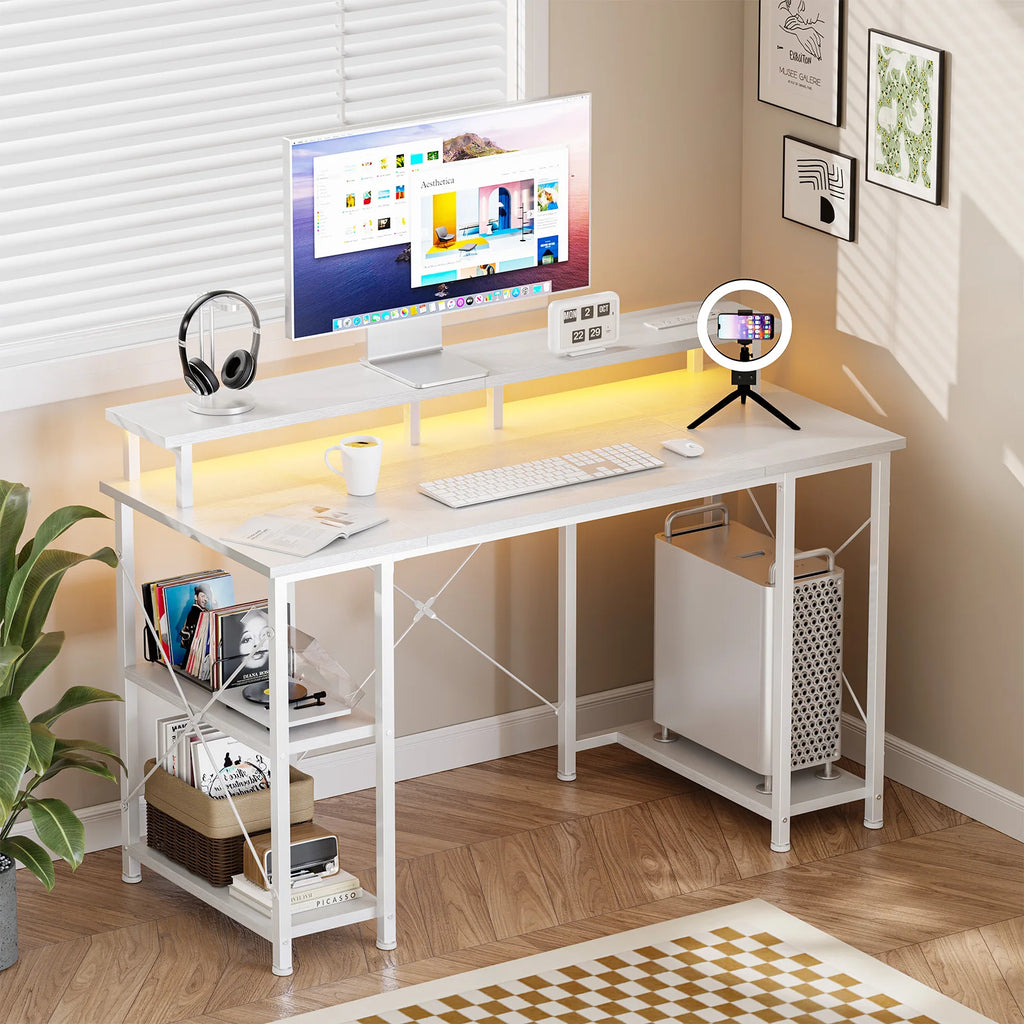 Deskte Halden 48″ Shelf Desk — Deskte Modern Desks & Workspace Accessories