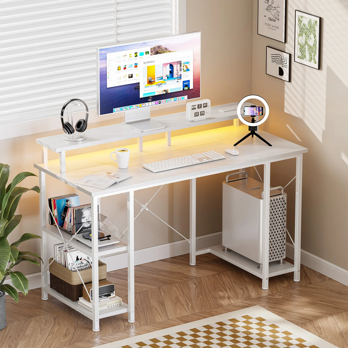 Deskte Halden 48″ Shelf Desk — Deskte Modern Desks & Workspace Accessories