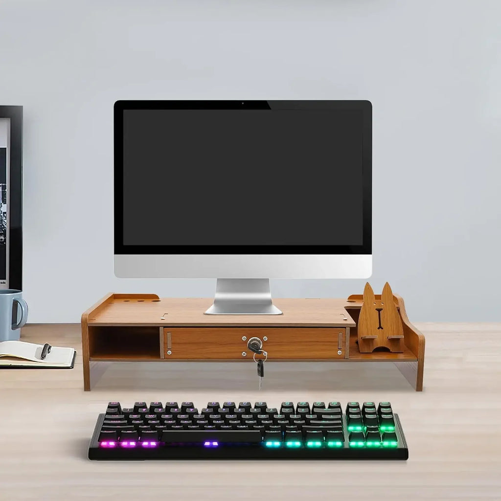Deskte Lomme Lockable-Drawer Riser — Deskte Modern Desks & Workspace Accessories — view 3