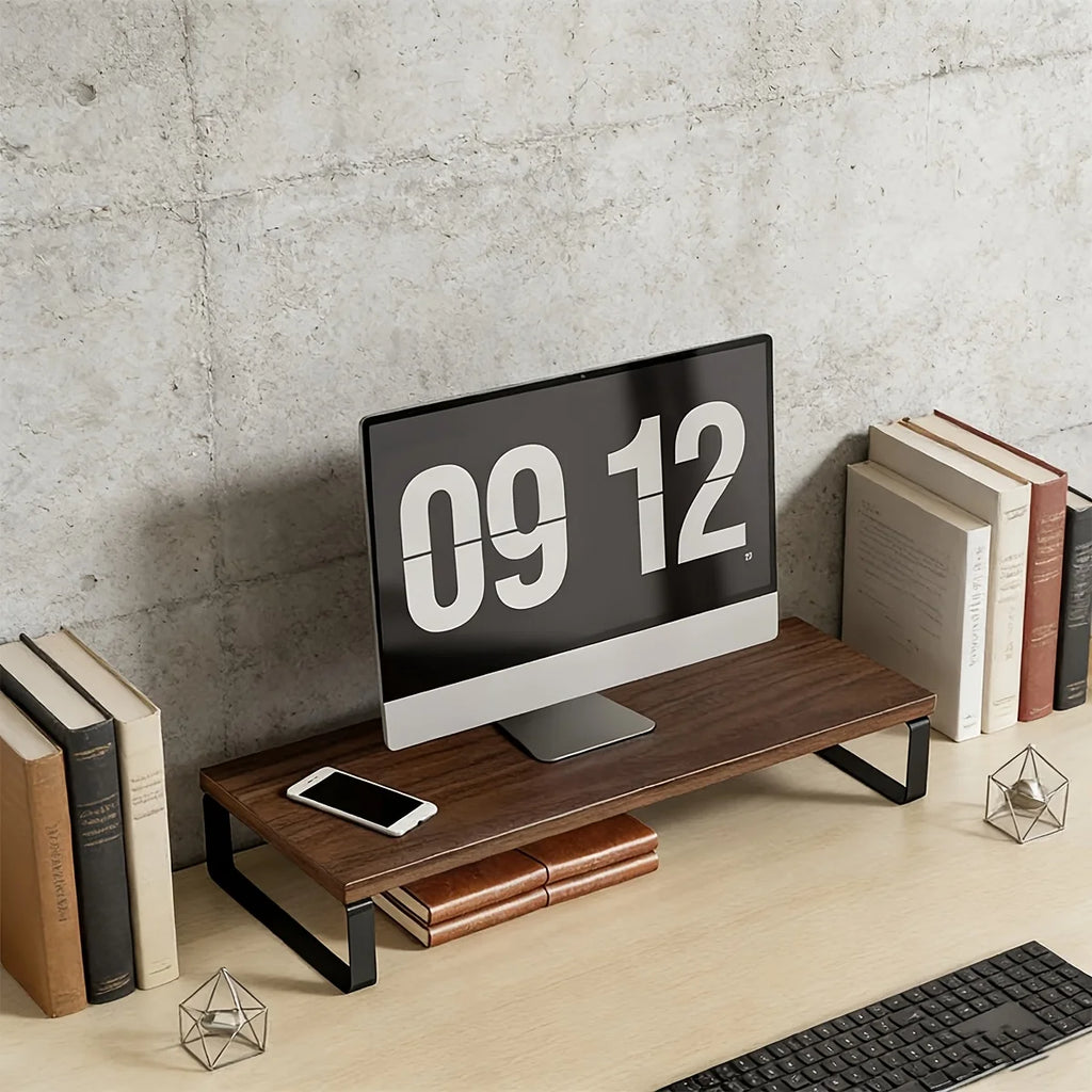 Deskte Verk Oak-and-Steel Riser — Deskte Modern Desks & Workspace Accessories