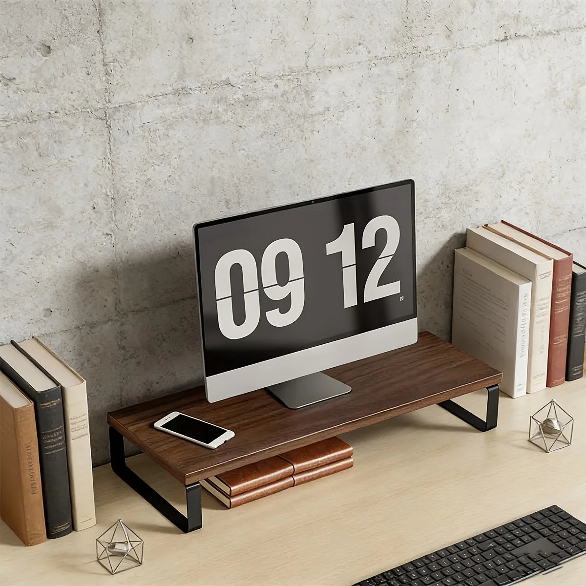 Deskte Verk Oak-and-Steel Riser — Deskte Modern Desks & Workspace Accessories