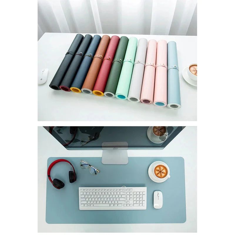 Deskte Flate Vegan Leather Desk Pad — Deskte Modern Desks & Workspace Accessories — view 3