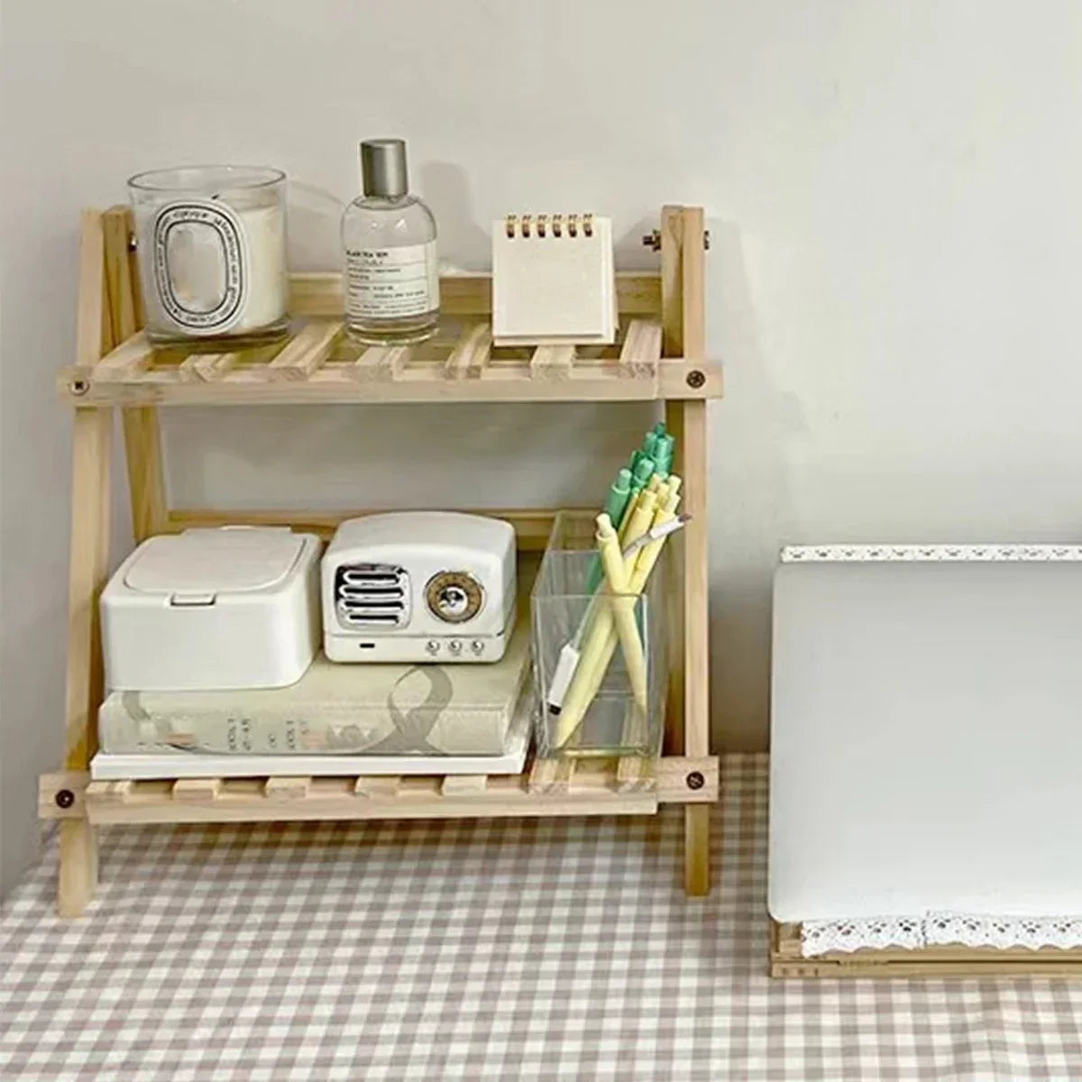 Deskte Brett Folding Two-Tier Shelf — Deskte Modern Desks & Workspace Accessories — view 4