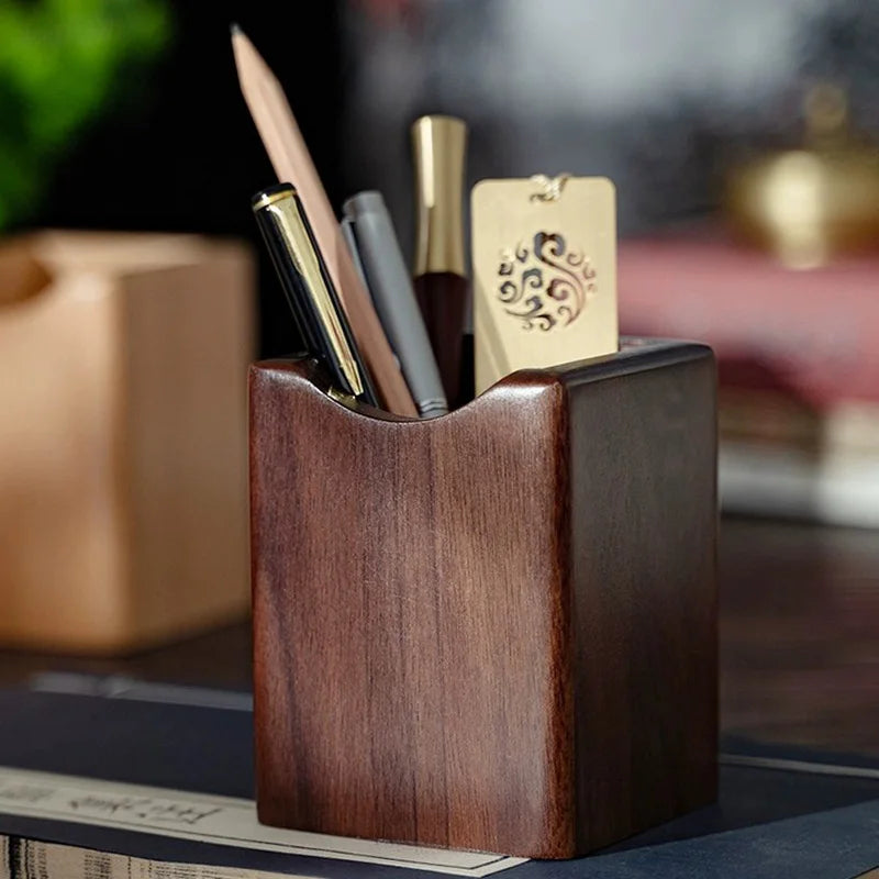 Deskte Stubbe Solid Walnut Pen Block — Deskte Modern Desks & Workspace Accessories