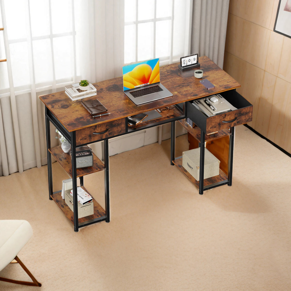 Deskte Norr 48″ Storage Work Desk — Deskte Modern Desks & Workspace Accessories — view 3
